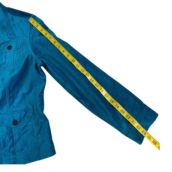 Covington Blazer Womens 14 Blue Velour Jacket Career Professional Work Office - Picture 8 of 16